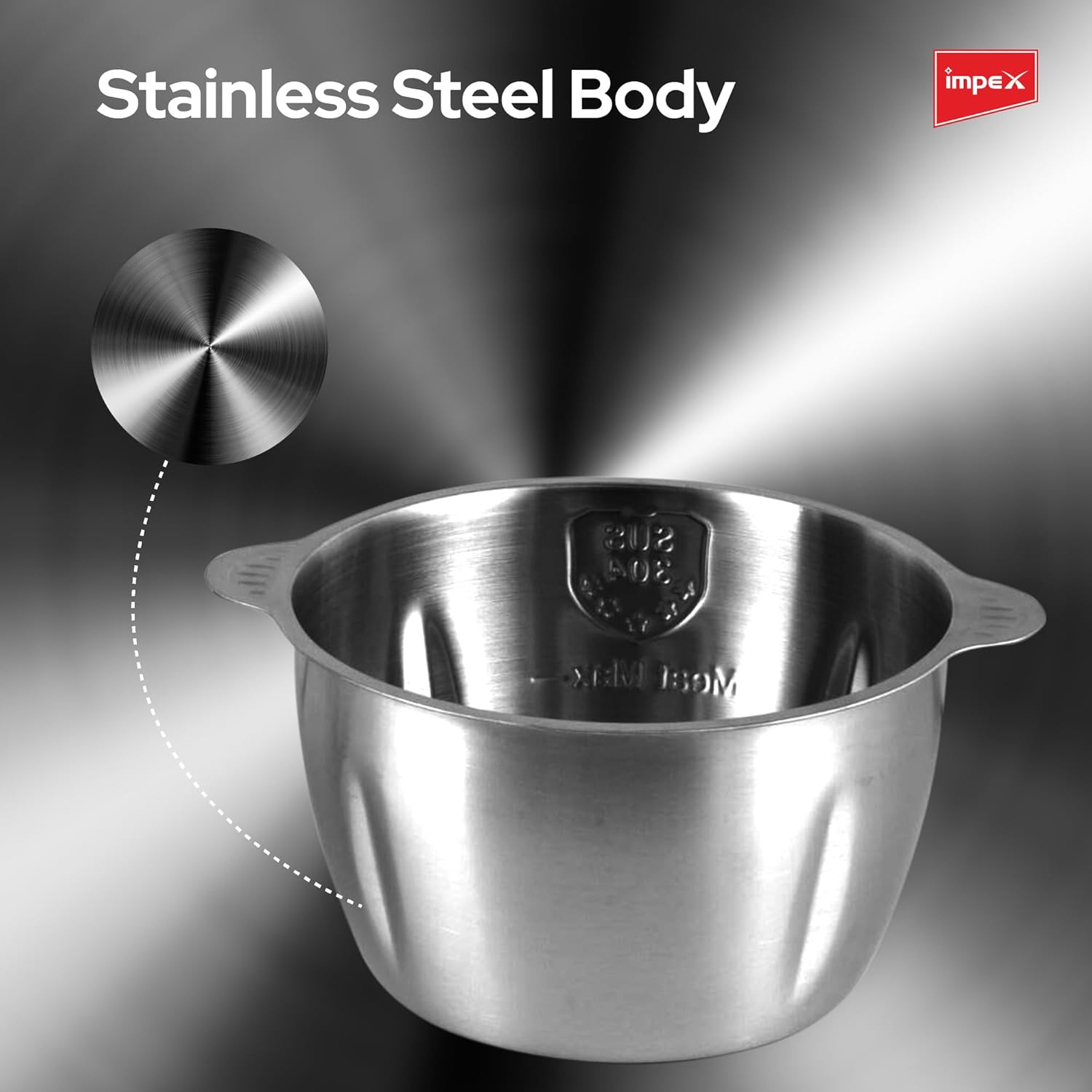 Impex Electric Food Chopper 3Ltr Food Processor Blender 400W, 3Speed Adjustable, Meat Grinder, Stainless Steel Body And 6Pcs Blade,Multi Food Chopper For Meat,Vegetables,Fruits,Nuts -2Years Warranty 4 Impex Electric Food Chopper 3Ltr Food Processor Blender 400W, 3Speed Adjustable, Meat Grinder, Stainless Steel Body And 6Pcs Blade,Multi Food Chopper For Meat,Vegetables,Fruits,Nuts -2Years Warranty - الصورة 4