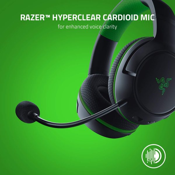 ⁦Razer Kaira Wireless Gaming Headset for Xbox Series X|S, Xbox One: Triforce Titanium 50mm Drivers - Cardioid Mic - Breathable Memory Foam Ear Cushions - EQ Pairing Button - Windows Sonic - Black⁩ - الصورة ⁦3⁩