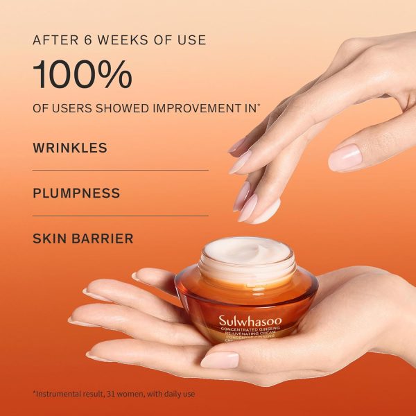⁦Sulwhasoo Concentrated Ginseng Renewing Cream - Korean Anti-Aging Skincare, Improves the Look of Wrinkles and Firmness, Ginseng, Peptides, and Squalane, Firming Cream - 1.01 fl. oz.⁩ - الصورة ⁦5⁩