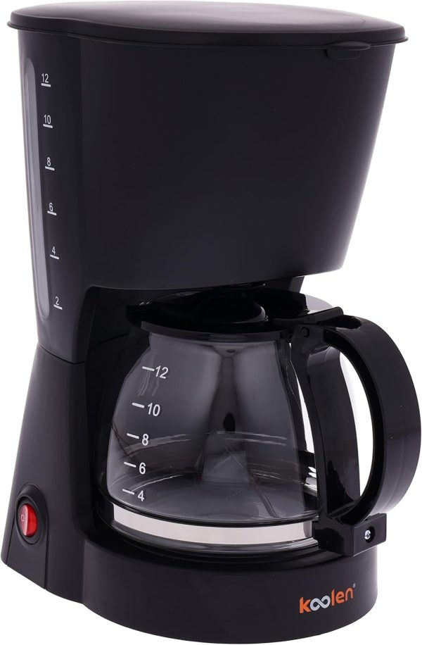Koolen 750W Coffee Maker With Filter, 1 Litre Capacity, Black
