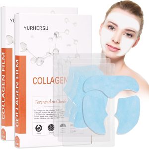 SUNDEER Melting Collagen Film, Highprime Collagen Film For Face, Pure Collagen Films, Soluble Collagen Hydrating Face Mask, Moisturizing, Improve Skin Elasticity, Reduce Fine Lines (2Box)