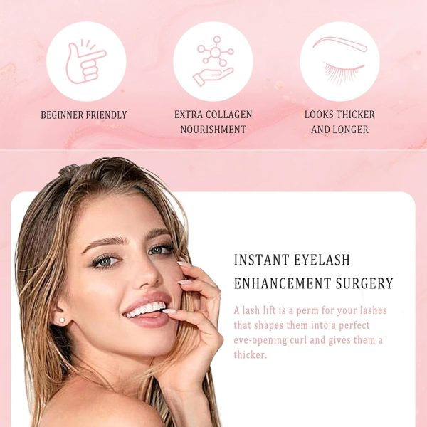 ⁦Azonee Lash Lift Kit, Eyelash Perm Kit, Professional Premium Lash Lifting Kit with Whole Tools, Lash Curling Eyelash Extension Set, Semi-Permanent Curling Perming Wave Suitable for Salon at Home⁩ - الصورة ⁦9⁩