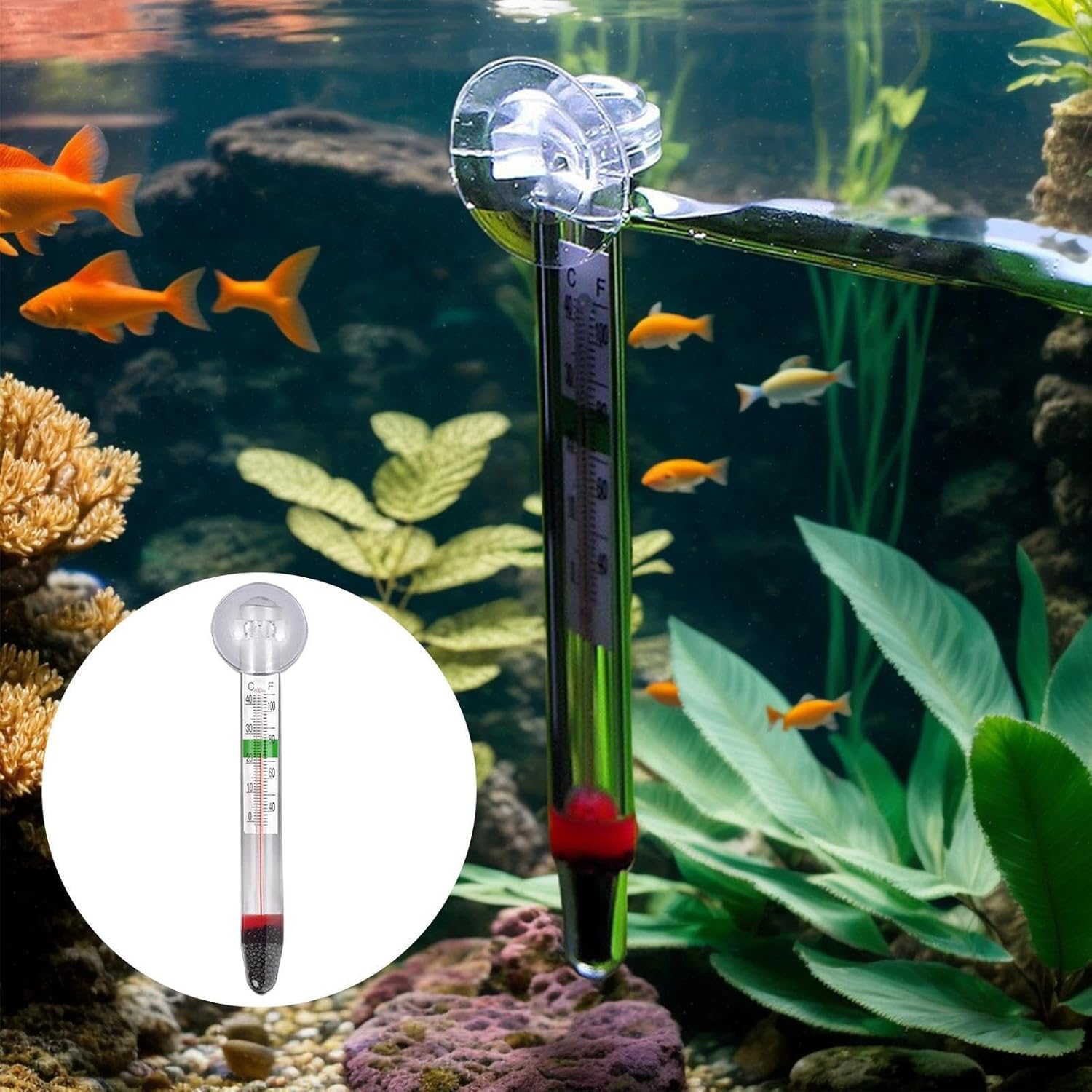 Water Thermometers - Fish Tank Digital Thermometers - High-Precision Wireless Monitor Tester Clear Display for Freshwater Saltwater Reptile House Indoor Outdoor Home 9 Water Thermometers - Fish Tank Digital Thermometers - High-Precision Wireless Monitor Tester Clear Display for Freshwater Saltwater Reptile House Indoor Outdoor Home - الصورة 9
