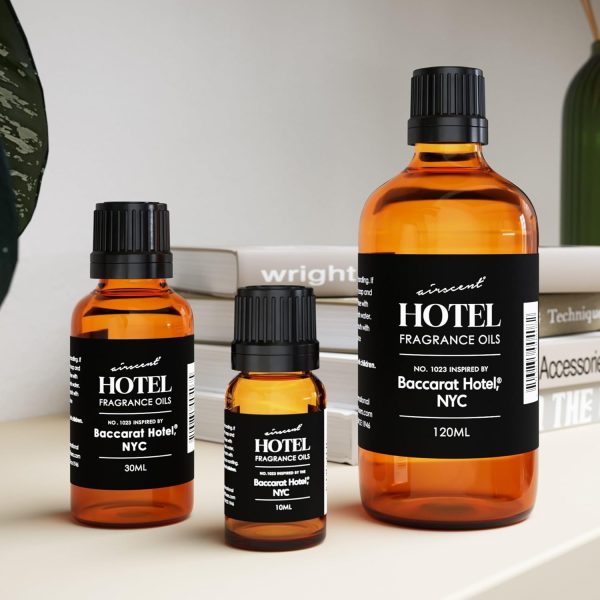 ⁦AirScent Hotel Diffuser Oil Inspired by The Baccarat Hotel Scent - Love Affair Fragrance Oil No. 1023 for Ultrasonic and Waterless Diffusers and Crafting - 10 mL, 0.34 fl oz Glass Bottle with Dropper⁩ - الصورة ⁦8⁩