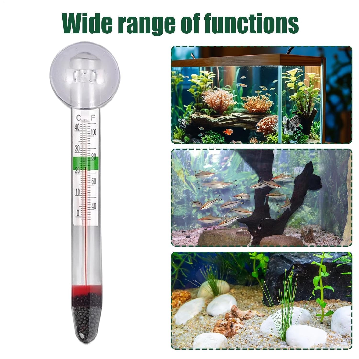 Water Thermometers - Fish Tank Digital Thermometers - High-Precision Wireless Monitor Tester Clear Display for Freshwater Saltwater Reptile House Indoor Outdoor Home 4 Water Thermometers - Fish Tank Digital Thermometers - High-Precision Wireless Monitor Tester Clear Display for Freshwater Saltwater Reptile House Indoor Outdoor Home - الصورة 4