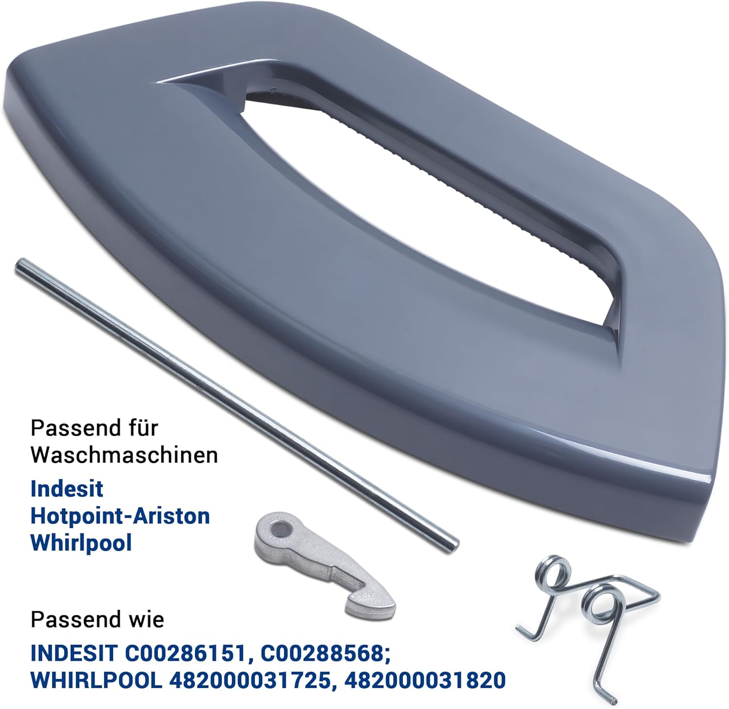VIOKS Washing Machine Handle Replacement for Indesit Ariston Hotpoint C00286151 & Whirlpool Bauknecht 482000031725 - Grey Plastic Pull Handle, 213 x 106 x 27 mm 3 VIOKS Washing Machine Handle Replacement for Indesit Ariston Hotpoint C00286151 & Whirlpool Bauknecht 482000031725 - Grey Plastic Pull Handle, 213 x 106 x 27 mm - الصورة 3