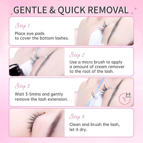 ⁦Beauty7 Lash Remover Cream 15g, Eyelash Extensions Remover Cream Safe Adhesive Bonder Eeylashes Glue Remover Fast Dissolution Low Irritation Eyelash Extension Supplies⁩ - الصورة ⁦5⁩