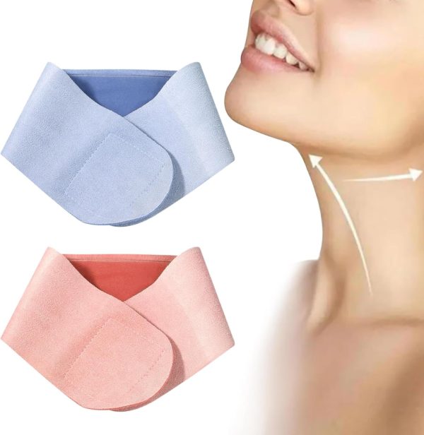 ⁦Reusable Silicone Neck Wrinkle Patches, Anti-Aging Neck Mask for Tightening & Firming Skin, Deep Hydration Neck Patch, Neck Wrinkle Remover, Neck Lift Treatment, Collagen Boosting Patch (2 Pieces)⁩ - الصورة ⁦2⁩