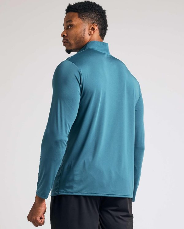 ⁦Real Essentials 3 Pack: Men's Active Dry-Fit Quarter Zip Long Sleeve Outdoor Athletic Performance Pullover⁩ - الصورة ⁦4⁩