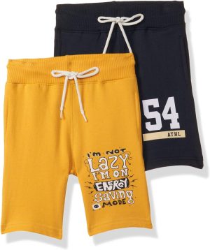 سروال قصير قطني للأولاد من T2F (عبوة من قطعتين)