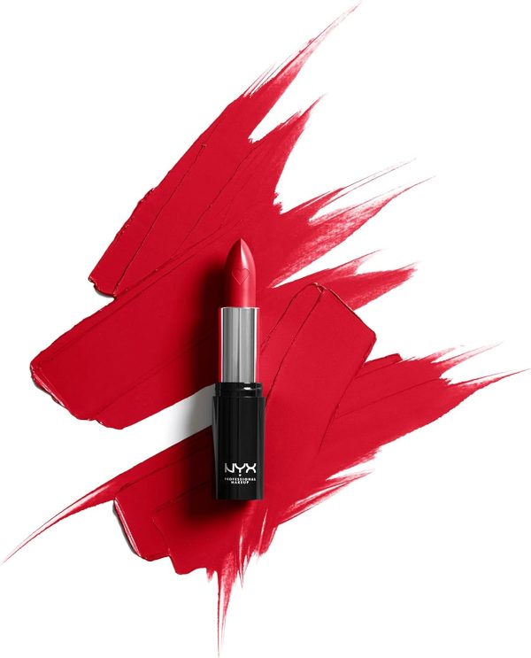 ⁦NYX Professional Makeup, Shout Loud Satin Lipstick - Red Haute 11⁩ - الصورة ⁦3⁩