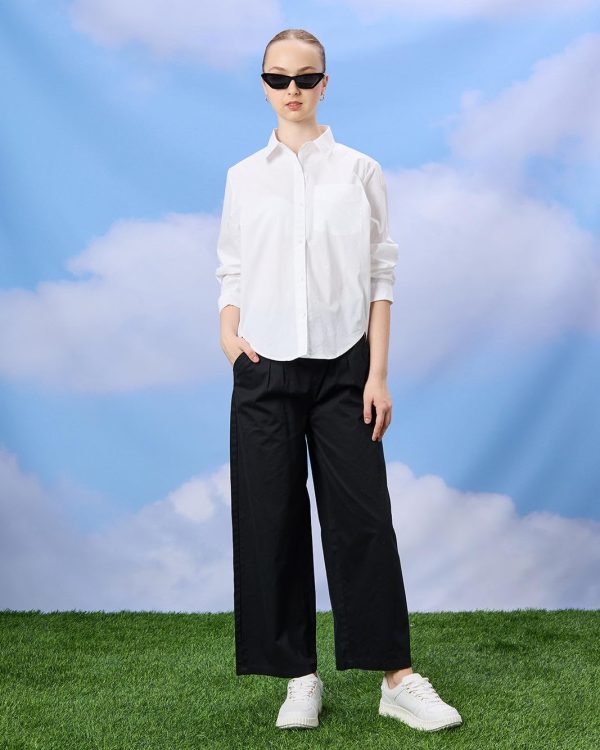 ⁦REDTAG Senior Girls White Shirt⁩ - الصورة ⁦3⁩