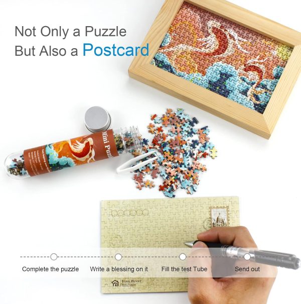 ⁦Mini Jigsaw Puzzles for Adults 234 Pieces (8 Packs) Small Jigsaw Puzzle Test Tube Puzzle Challenging Micro Puzzle Difficult Tiny Puzzle Home Decor Entertainment 6x4in⁩ - الصورة ⁦4⁩
