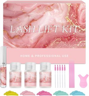 Azonee Lash Lift Kit, Eyelash Perm Kit, Professional Premium Lash Lifting Kit with Whole Tools, Lash Curling Eyelash Extension Set, Semi-Permanent Curling Perming Wave Suitable for Salon at Home