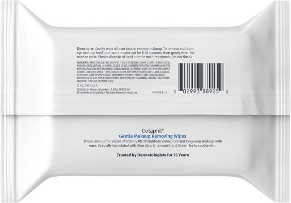 ⁦Cetaphil Gentle Makeup Removing Wipes 25⁩ - الصورة ⁦10⁩