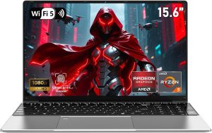 NAIKLULU 15.6 Inch Laptop, 7430 Processor (up to 4.3GHz), 16GB RAM 1TB SSD, Radeon Graphics, 1920 * 1080 IPS FHD, 6000mAh Battery, WiFi 5, BT5.0, Backlit Keyboard, Fingerprint Reader, Win 11
