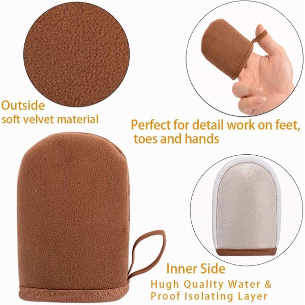 ⁦Joyzzz Self Tanning Mitt, Self Tanner Mitt Applicator for Reusable, Self Tanning Glove with Thumb, Spray Tan Mitt for Washable, Sunless Tanning Mitt, Self Tanner Mits for Self Tan⁩ - الصورة ⁦3⁩