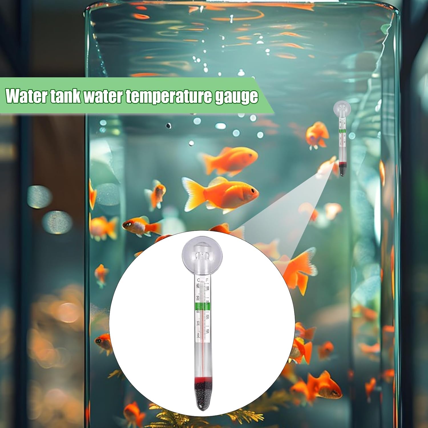 Water Thermometers - Fish Tank Digital Thermometers - High-Precision Wireless Monitor Tester Clear Display for Freshwater Saltwater Reptile House Indoor Outdoor Home 3 Water Thermometers - Fish Tank Digital Thermometers - High-Precision Wireless Monitor Tester Clear Display for Freshwater Saltwater Reptile House Indoor Outdoor Home - الصورة 3
