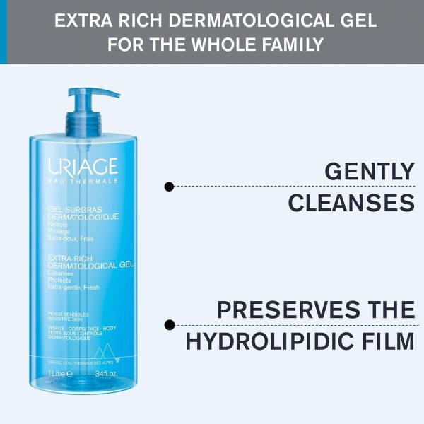 ⁦Uriage Extra-Rich Dermatological Gel 1 Litre⁩ - الصورة ⁦4⁩