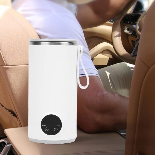 ⁦Travel Electric Kettle, 4 Temperature Settings Heated Travel Mug, 400ML Portable Electric Kettle with Built in Rotary Stirrer, 6000mah USB Rechargeable⁩ - الصورة ⁦5⁩