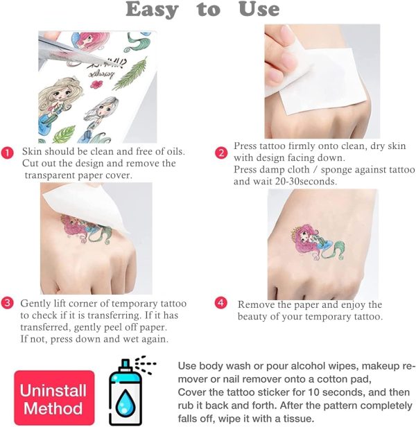 ⁦Dinosaur Temporary Tattoos, Boys Tattoos Waterproof Fake Tattoos Dinosaur Cartoon Tattoo Stickers for Children Party Bag Fillers Kids' Tattoo Pass The Parcel Gifts Dinosaur Party Favours, 20 Sheets⁩ - الصورة ⁦3⁩