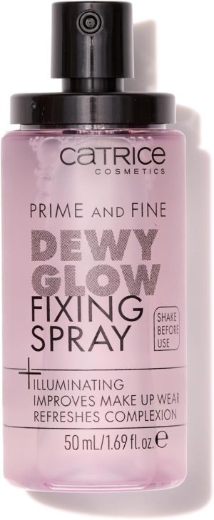 Catrice | Prime & Fine Illuminating Dewy Glow Spray | Transparent and Fast Drying Fixing Spray| Paraben Free & Vegan | Cruelty Free (Pack of 1)