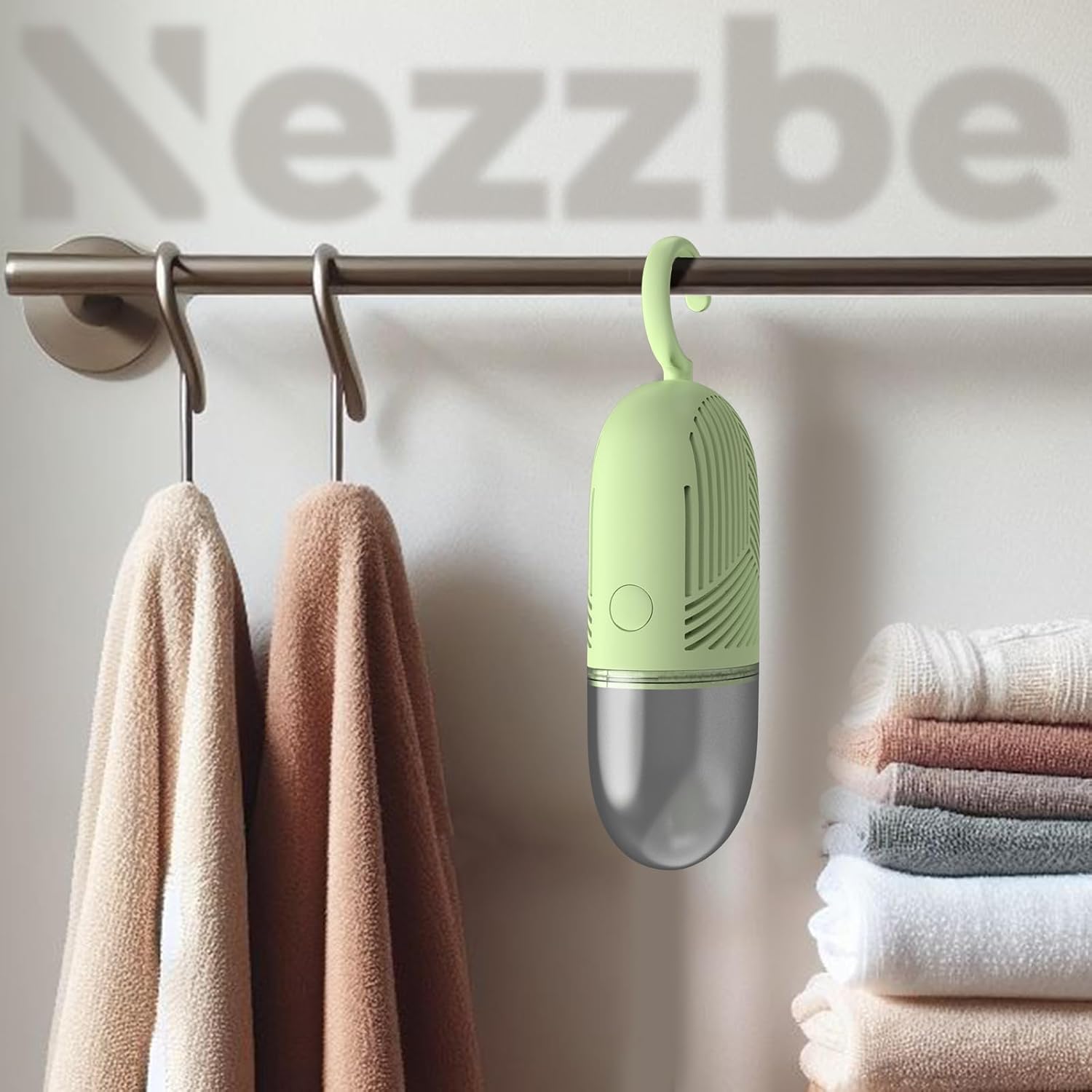 Hanging Moisture Absorber, 360° Ventilation Reusable Dehumidifier for Closet with 4 Refill Bags, Damp Rid Essentials for Wardrobes, Bedrooms and Bathrooms,(Green-2 Packs) 7 Hanging Moisture Absorber, 360° Ventilation Reusable Dehumidifier for Closet with 4 Refill Bags, Damp Rid Essentials for Wardrobes, Bedrooms and Bathrooms,(Green-2 Packs) - الصورة 7