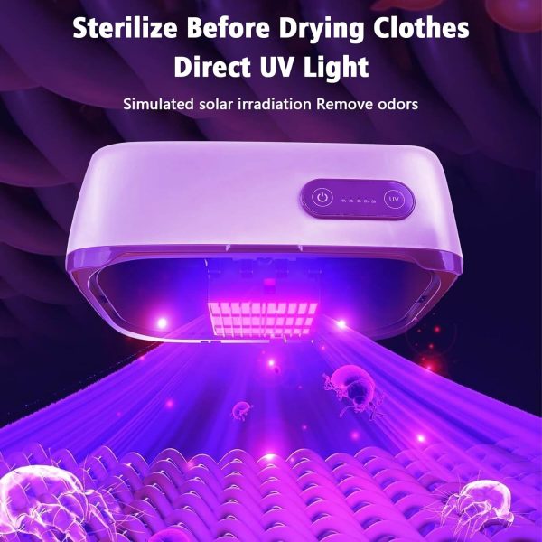 ⁦Portable Clothes Dryer, Mini Dryer Machine Upgraded 20min-2H Quickly Drying, PTC Heating Compact Dry Machine with 1-8H Timer, for Apartments, Travel Dorm RVs, Underwear, Baby Clothes⁩ - الصورة ⁦4⁩
