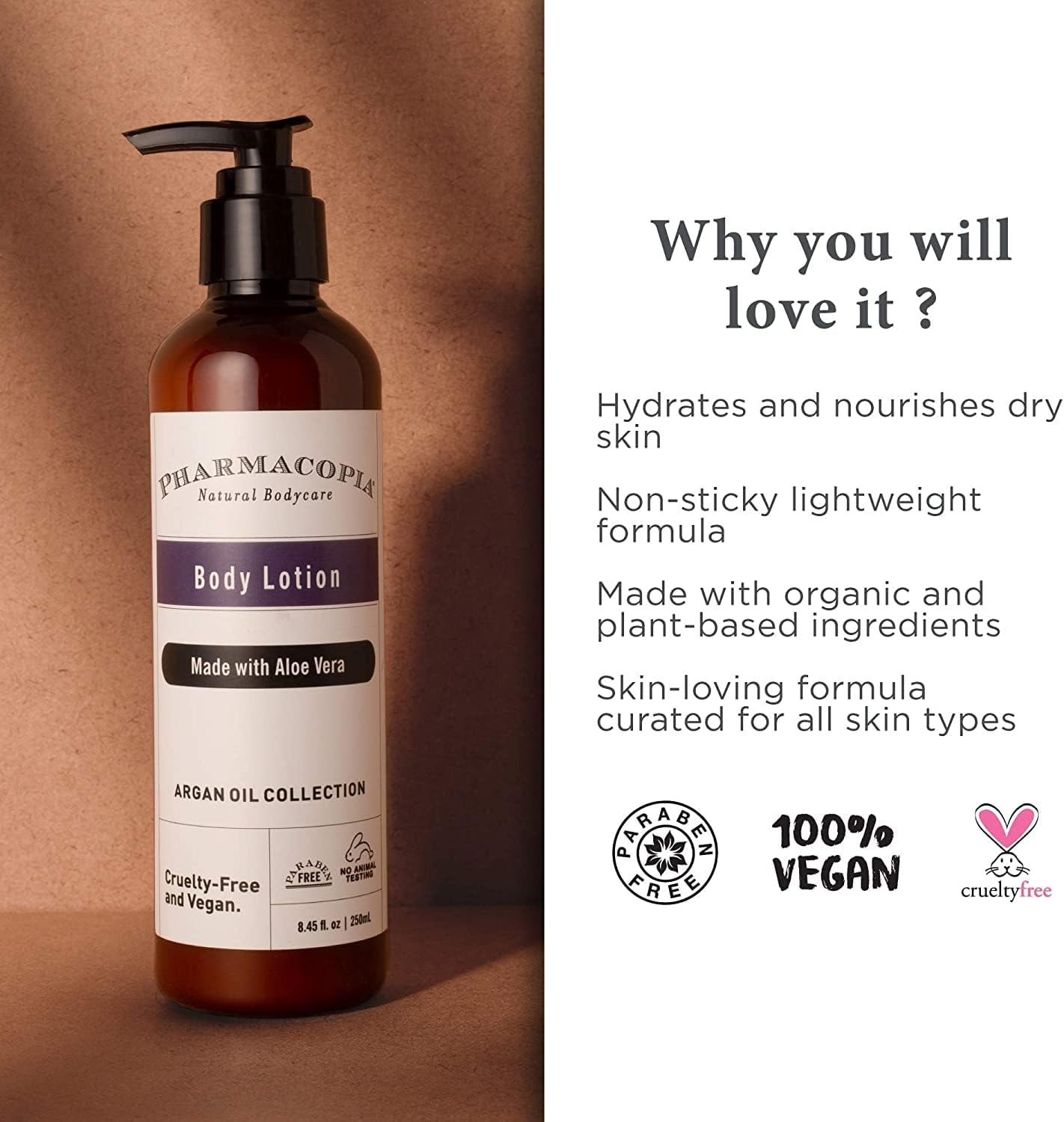 Kimirica Pharmacopia Argan Oil and Aloe Vera Organic Body Lotion for Dry Skin 250 ml 7 Kimirica Pharmacopia Argan Oil and Aloe Vera Organic Body Lotion for Dry Skin 250 ml - الصورة 7