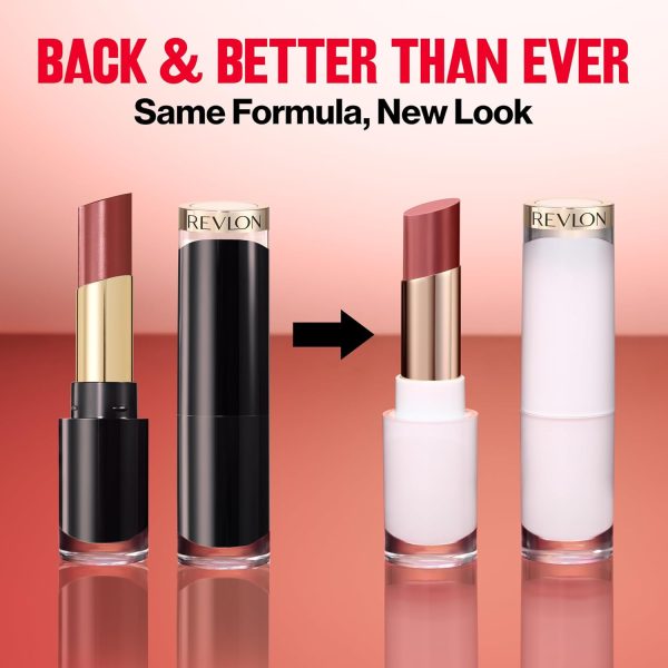 ⁦Revlon Super Lustrous Glass Shine Balm, Moisturizing Lip Makeup, Shiny Finish, Made with Hydrating and Nourishing Ingredients for Comfortable Wear, 008 Rum Raisin, 0.11 oz⁩ - الصورة ⁦3⁩