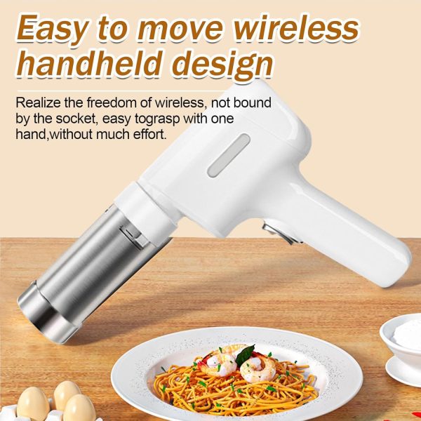 ⁦Azonee Electric Pasta Maker Machine, 5-in-1 Cordless Noodle Maker with Sausage-Making Attachment, Automatic Spaghetti and Ramen Roller, Portable Homemade Pasta Maker for Fresh Meals⁩ - الصورة ⁦5⁩