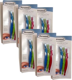 Personna Eyebrow Shaper for Men and Women - 6 Package Value Bundle (18 Total)