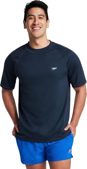 Speedo Men's Uv Swim Shirt Long Sleeve Loose Fit Easy Tee