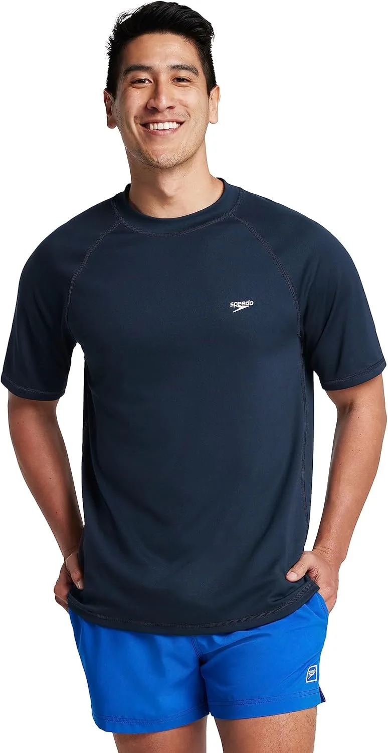 Speedo Men's Uv Swim Shirt Long Sleeve Loose Fit Easy Tee