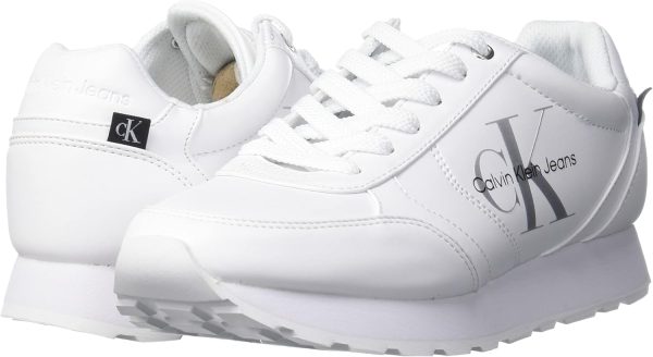 ⁦Calvin Klein Women's Cayle Sneaker, White, 8.5⁩ - الصورة ⁦7⁩