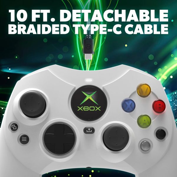 ⁦Hyperkin DuchesS Wired Controller - White - Officially licensed S Controller replica for use with Xbox Series X|S, Xbox One, Windows 10|11, PC, Video Game Controller with Hall Effect Sticks, 3.5MM,⁩ - الصورة ⁦5⁩