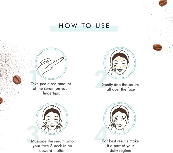⁦mCaffeine Coffee Face Serum (40ml) with Hyaluronic Acid and White Water Lily | Hydration and Sun Protection | Get Glowing Skin with Fresh Coffee Aroma⁩ - الصورة ⁦5⁩