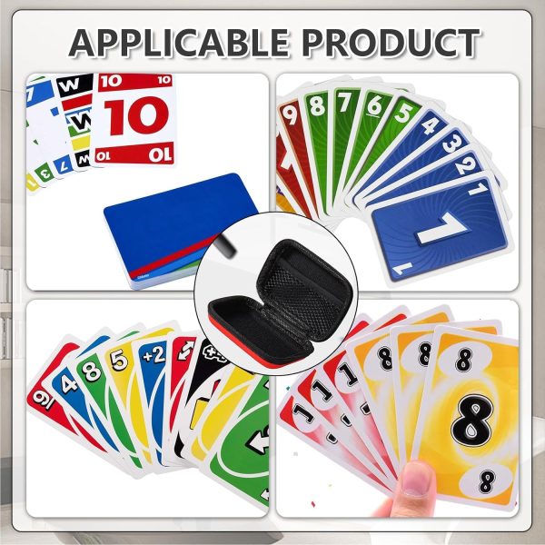 ⁦ALMEKAQUZ Playing Card Box, Robust Card Box, Playing Cards Case, Card Game Box, for Flip Card Game, Extreme Cabo Card Game(Pack of 2, Blue, Red)⁩ - الصورة ⁦3⁩