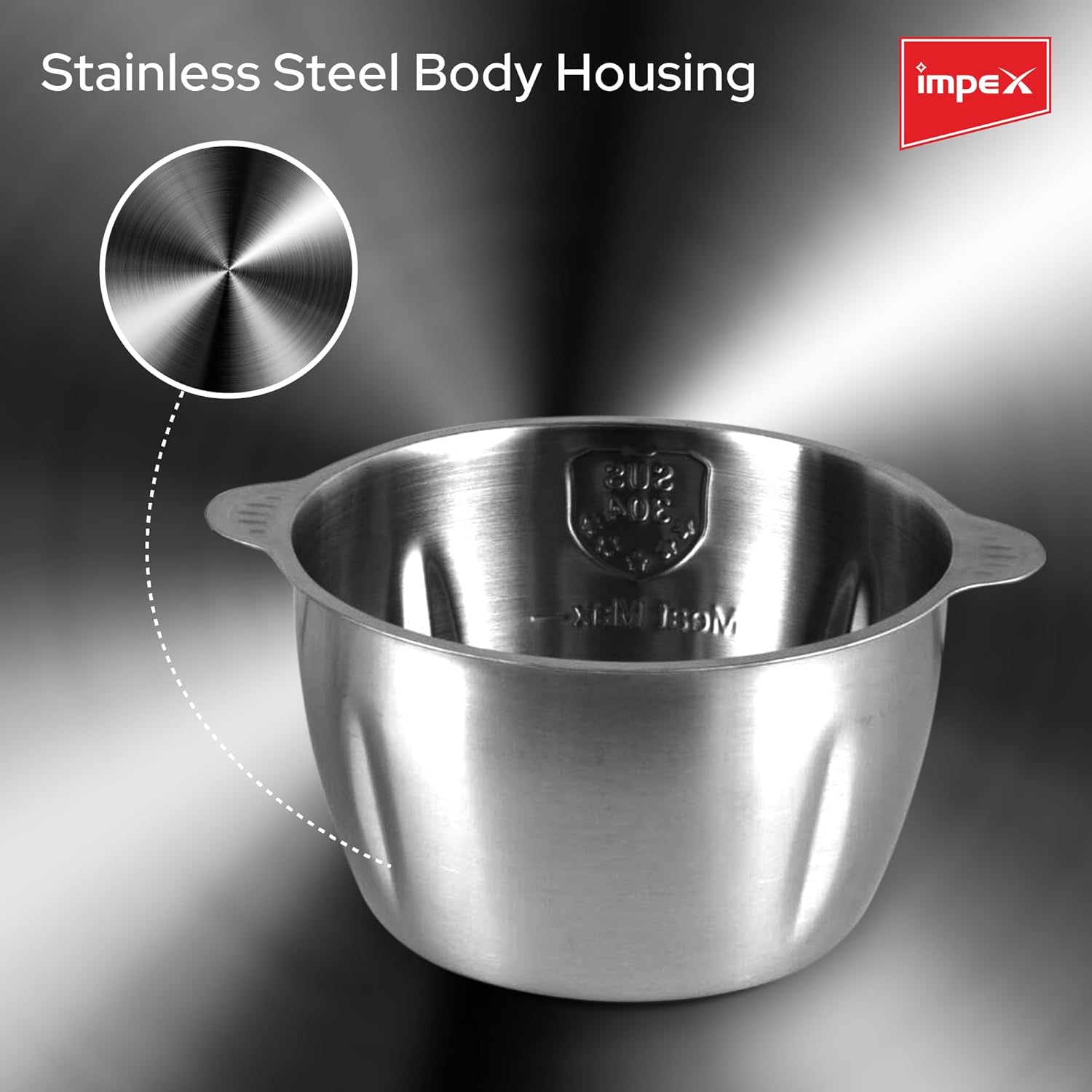 Impex Food Chopper With 2 Liter Glass Bowl,350W Powerful Motor Food Processor, Dual Speed, Stainless Steel Blades, Overheat Protection,2 Year Warranty-FC 3202 6 Impex Food Chopper With 2 Liter Glass Bowl,350W Powerful Motor Food Processor, Dual Speed, Stainless Steel Blades, Overheat Protection,2 Year Warranty-FC 3202 - الصورة 6