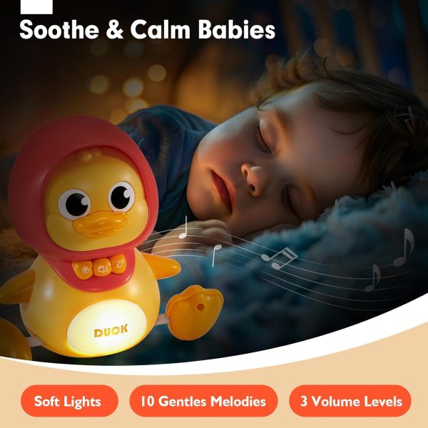 ⁦Crawling Baby Toys 6-12 Months, Musical Mother Duck and Ducklings Toy, Tummy Time Toys Moving Development Toy, for Girl Boy Shower Gifts (duckling)⁩ - الصورة ⁦5⁩