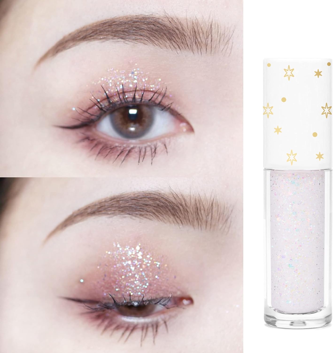 Geeneiya Liquid Glitter Eyeshadow Korean Makeup Under Eye Shadow Bling,Pigmented, Long Lasting, Quick Drying, Loose Glitter Glue for Crystals EyeMakeup (Colorful Galaxy 01) 3 Geeneiya Liquid Glitter Eyeshadow Korean Makeup Under Eye Shadow Bling,Pigmented, Long Lasting, Quick Drying, Loose Glitter Glue for Crystals EyeMakeup (Colorful Galaxy 01) - الصورة 3