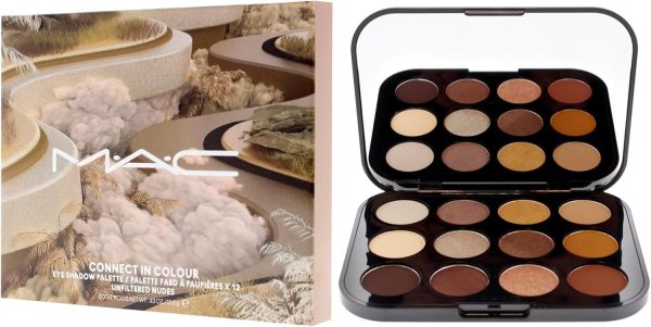 ⁦MAC Connect In Colour Eyeshadow Palette x12 - Unfiltered Nudes, 12.2 g⁩ - الصورة ⁦4⁩