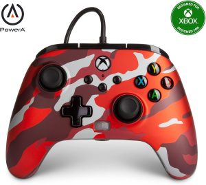 PowerA Xbox Series X Enhanced Wired Controller (Metallic Red Camo)