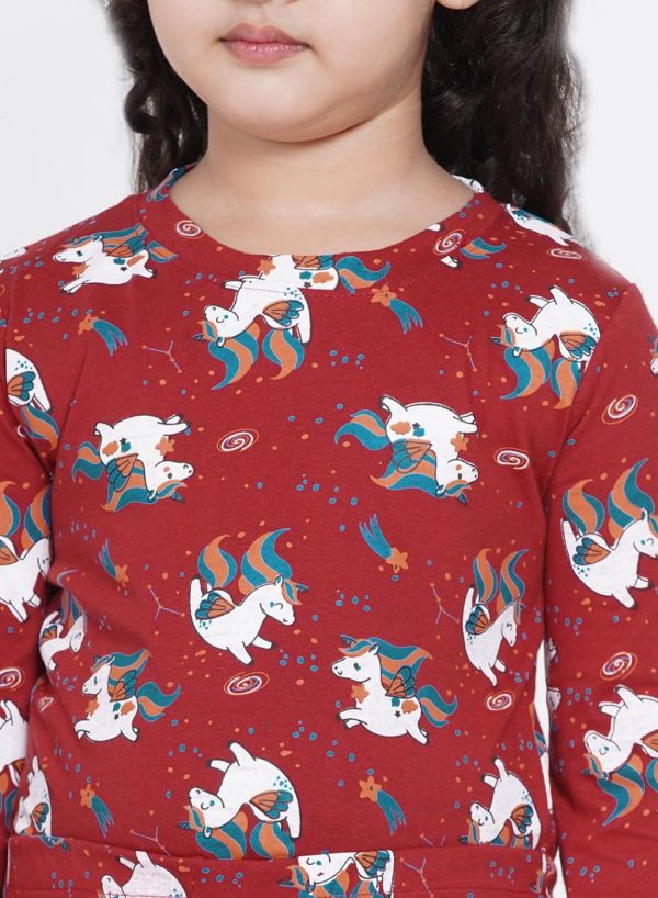 ⁦Lauren Smith Girl's Pajama Set Long Sleeve Top with pants 2 Piece Printed Sleepwear Cotton Girls Soft Pjs Lounge Set Kids nightwear sets⁩ - الصورة ⁦5⁩