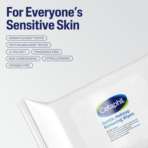 ⁦Cetaphil Gentle Makeup Removing Wipes 25⁩ - الصورة ⁦7⁩