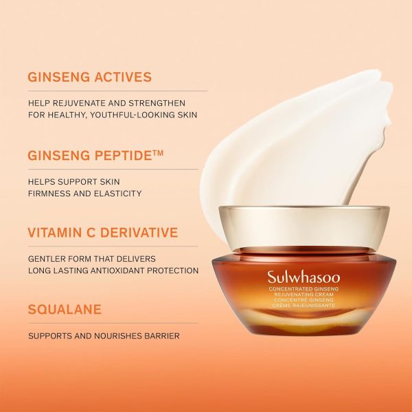 ⁦Sulwhasoo Concentrated Ginseng Renewing Cream - Korean Anti-Aging Skincare, Improves the Look of Wrinkles and Firmness, Ginseng, Peptides, and Squalane, Firming Cream - 1.01 fl. oz.⁩ - الصورة ⁦3⁩