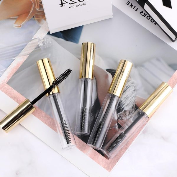 ⁦Tazweeq 10ml Empty Mascara Tube, 5pcs Clear Mascaras Tube with Wand, Mascara Tubes Empty for Castor Oil⁩ - الصورة ⁦5⁩