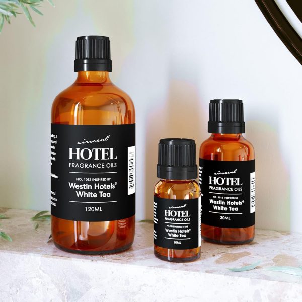 ⁦Hotel Diffuser Oil Inspired by Westin White Tea Hotel Scent - AirScent No. 1012 Fragrance Oil Blend - 30 mL, 1 fl oz Glass Dropper Bottle for Aromatherapy Diﬀusers and Humidifiers⁩ - الصورة ⁦6⁩