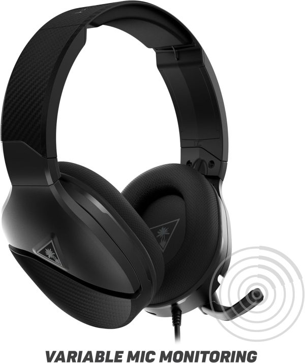 ⁦Turtle Beach Recon 200 Gen 2 Powered Gaming Headset for Xbox Series X, Xbox Series S, & Xbox One, PlayStation 5, PS4, Nintendo Switch, Mobile, & PC with 3.5mm connection - Black⁩ - الصورة ⁦6⁩