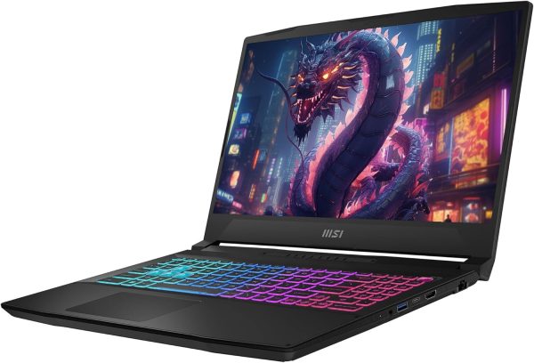 ⁦MSI Katana 15 HX Gaming Laptop, Intel i9-14900HX, 64 GB DDR5 RAM, 2 TB PCIe SSD, 15.6" QHD+ (2560x1440) 165Hz Display, Nvidia G-Force RTX 5070, 4 Zone RGB Keyboard, W11 Pro, Black⁩ - الصورة ⁦7⁩